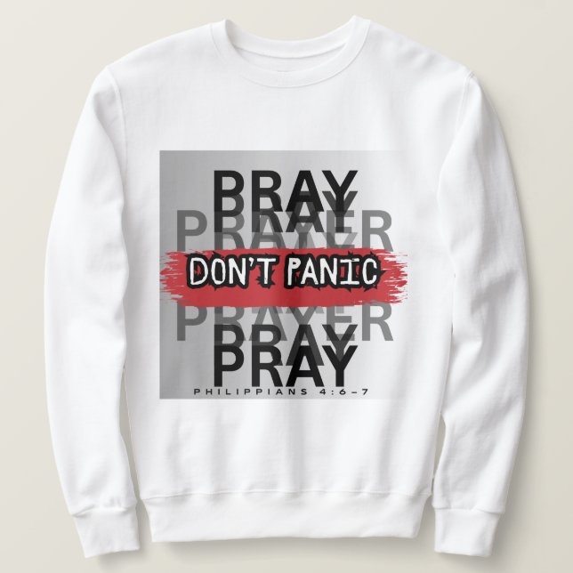 Be om, Panikera inte  Lång Ärmad Tröja (Design framsida)
