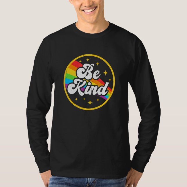 Be om Rainbow Gay LGbt Pride Ally Support Kärlek H T Shirt (Framsida)