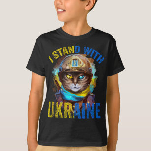 Be om stöd för ukrainsk kassaserver med t shirt