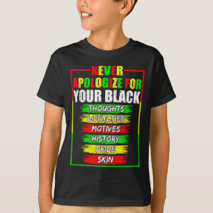 Be om ursäkt för din svarta historik i Blackness T Shirt