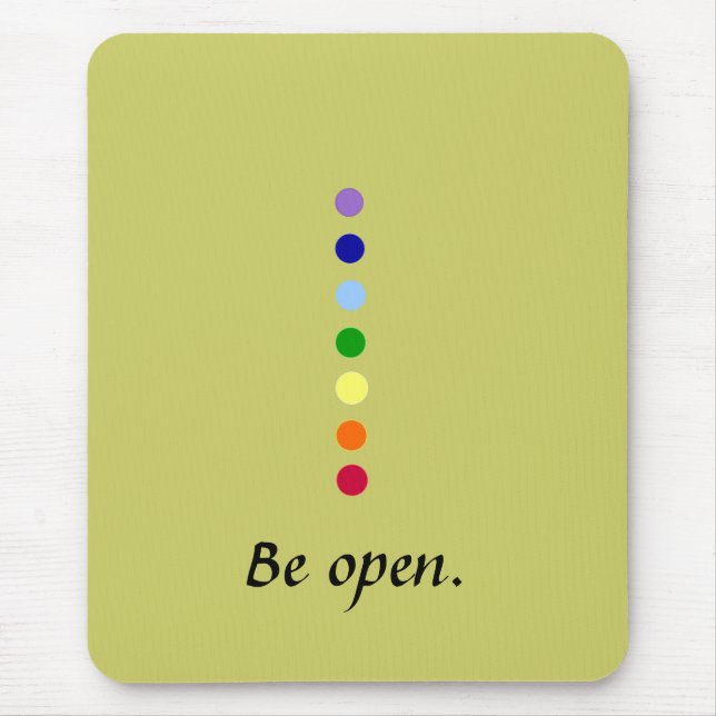 Be Open = Chakra Mousepad Musmatta (Framsidan)