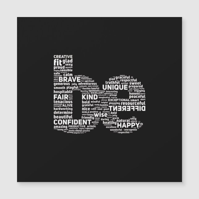 Be Ord Art Magnetic Card (Framsida)