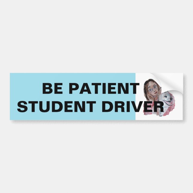 BE PATIENT STUDENT DRIVER BILDEKAL (Framsidan)