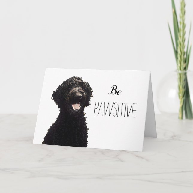 Be Pawsitive - Labradoodle Kort (Framsida)