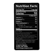 Be Pollen Nutrition Facts Black Product