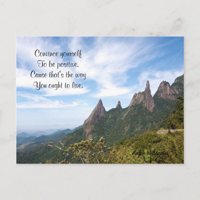 Be positive postcards vykort (Framsida)