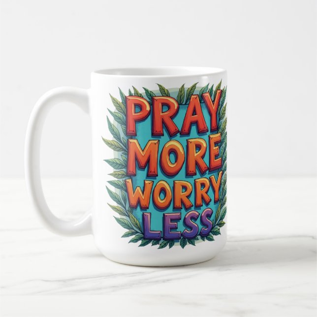 Be Präsent Mer Worry Less 2 är inte en korrekt öve Kaffemugg (Vänster)