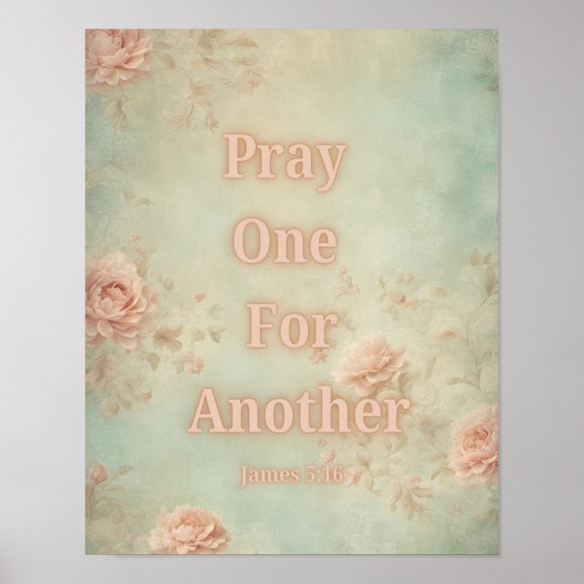 Be Prata För Varandra - Jakobsbrevet 5:16 Poster (Framsidan)