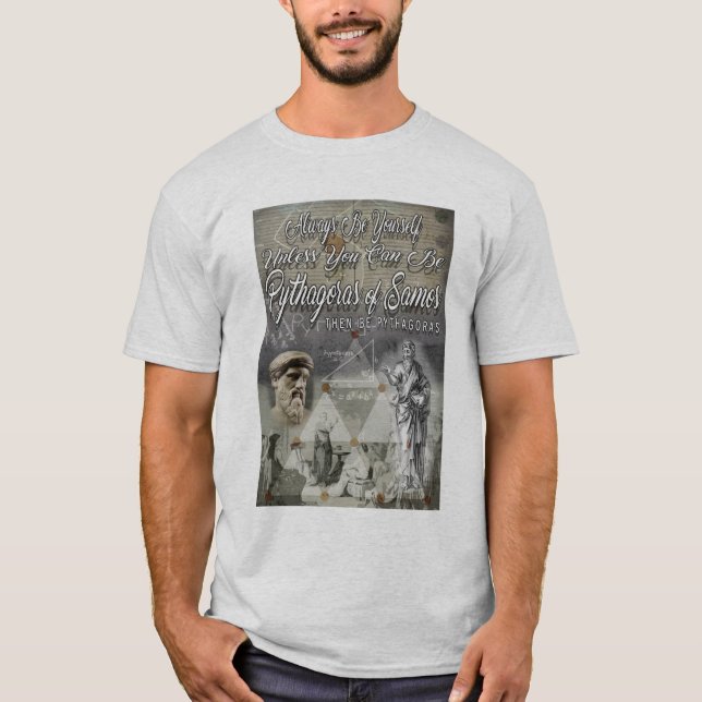 Be Pythagoras från Samos T Shirt (Framsida)