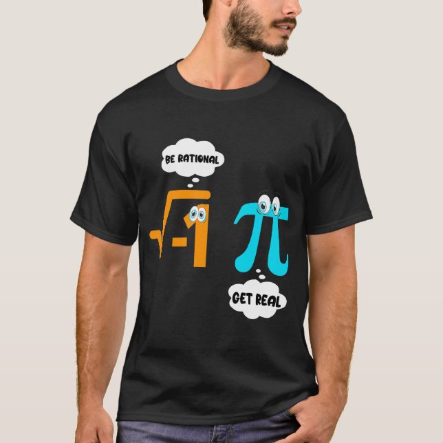 Be Rational få riktig Math Student Lacher Pi Day T Shirt (Framsida)