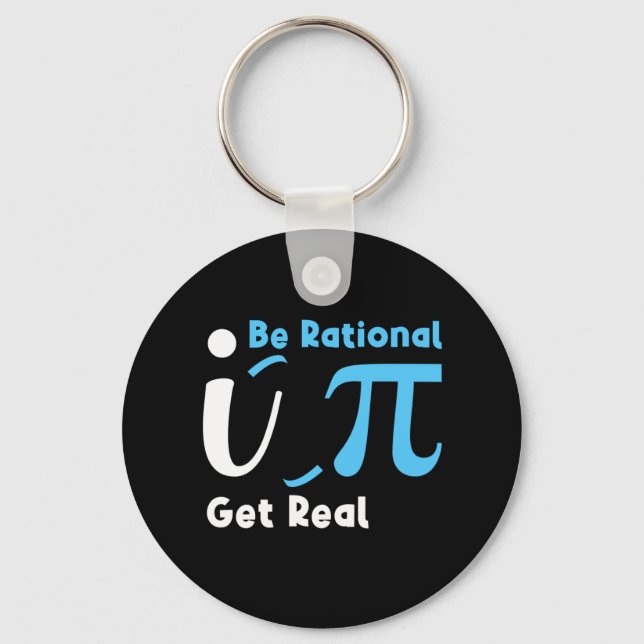 Be Rational Hämta äkta matematikstatistik Nyckelring (Framsida)