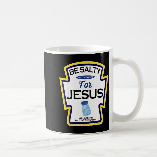 Be Salty For Jesus Condiment Sce Christian Hallowe Kaffemugg (Höger)