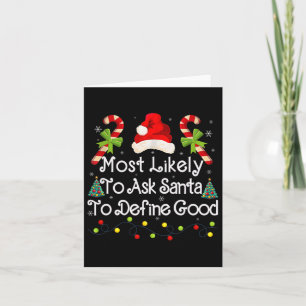 Be Santa att definiera Bra Julafton Ljus Candy Rol Kort