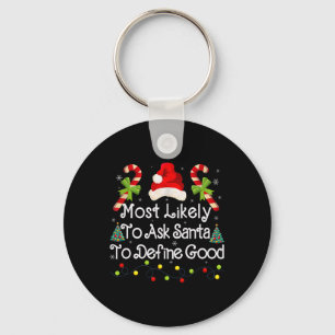 Be Santa att definiera Bra Julafton Ljus Candy Rol Nyckelring