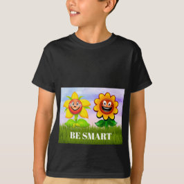BE SMART BOY GARDEN FLOWER SMILE T SHIRT