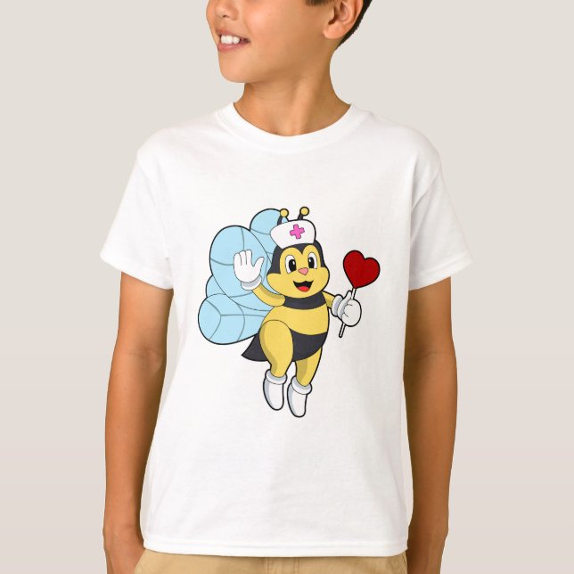 Be som sjuksköterska med Heart.PNG T Shirt (Framsida)