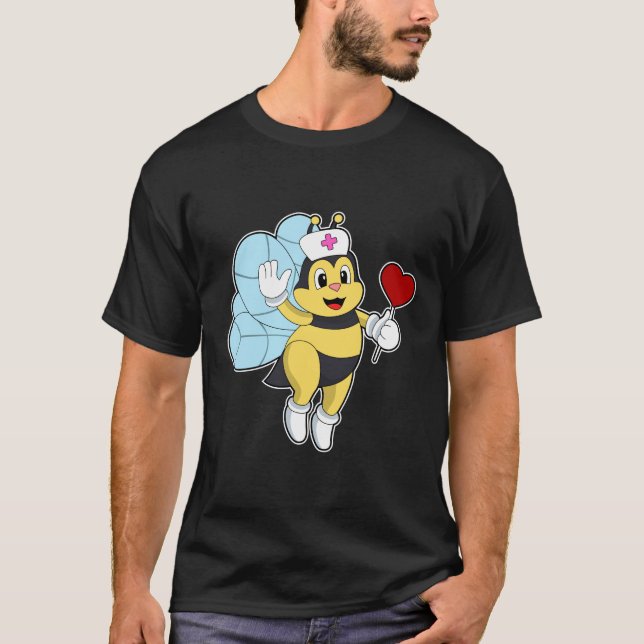 Be som sjuksköterska med Heart.PNG T Shirt (Framsida)