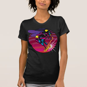 Be spelar en saxofonisk Jah Sunny Arts Design T Shirt