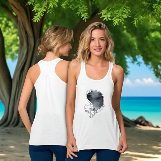 BE STARKT Modern White Women Tanktop Linne Med Racerback (Skapare uppladdad)