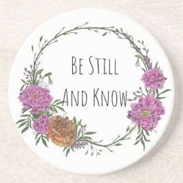 Be Still and Know Sandstone Coaster Underlägg