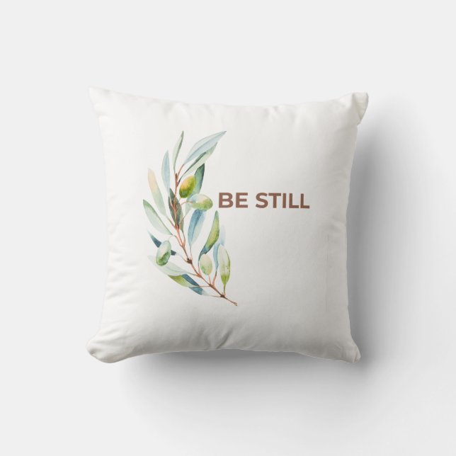 Be Still Faith Inspired Decorative Throw Pillow Kudde (Framsida)