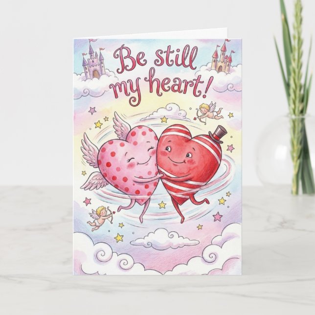 Be Still My Heart- Personalized Valentine Kort (Framsida)