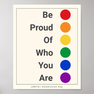Be stolt Drop Rainbow Färg LGBTQ Poster