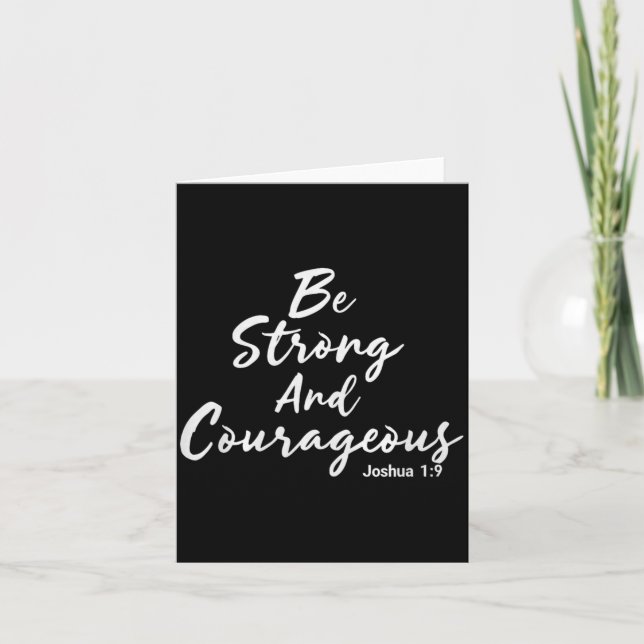 Be Strong And Courageous Joshua 1_9 Jesus Be Coura Kort (Framsida)