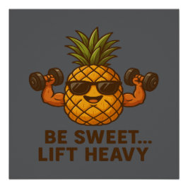 Be Sweet Lift Heavy Pineapple Gym Fitness Funny Perfect Poster
