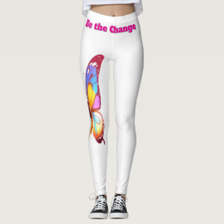 Be the Change - Inspirerende Vlinder Illustratie Leggings