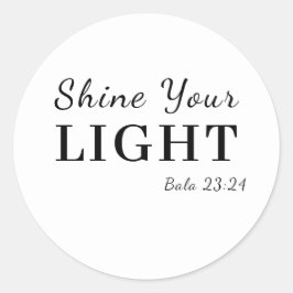 Be the Light Christian Bible Verse Design Runt Klistermärke