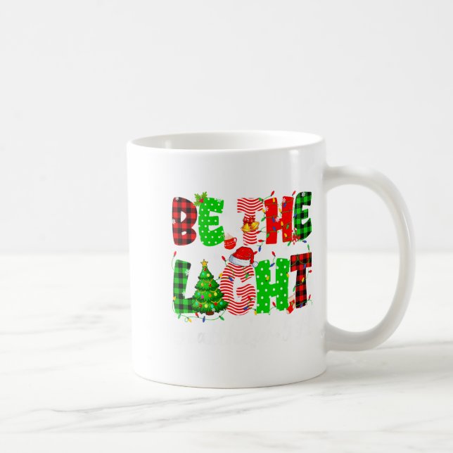 Be The Light Christian Christmas Pjs Xmas Men Wome Kaffemugg (Höger)