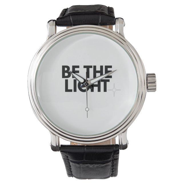 Be the Light - Minimalist Christian Wrist Watch Armbandsur (Framsida)