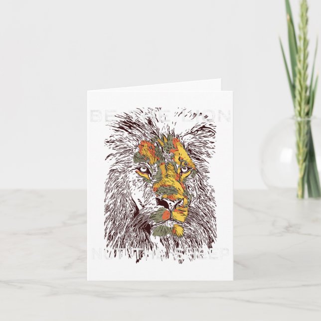Be The Lion Not The Sheep Motivational  Kort (Framsida)