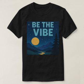 “Be The Vibe” Retro Crayon Nightscape Aesthetic T Shirt