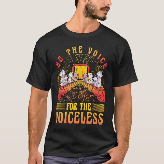 Be the voice for the voiceless Vegan Vegan  Saying T Shirt (Framsida)