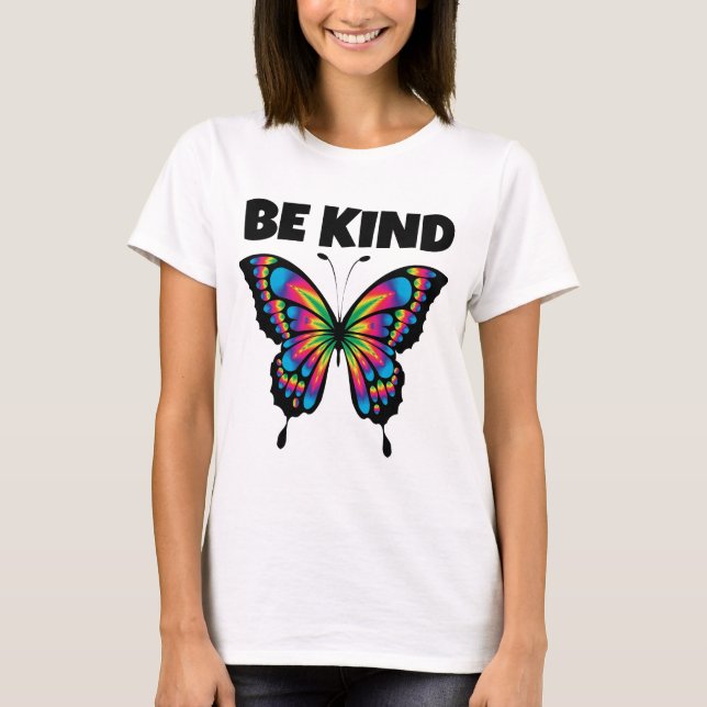 BE TYP BUTTERFLY DAM T-SHIRT (Framsida)