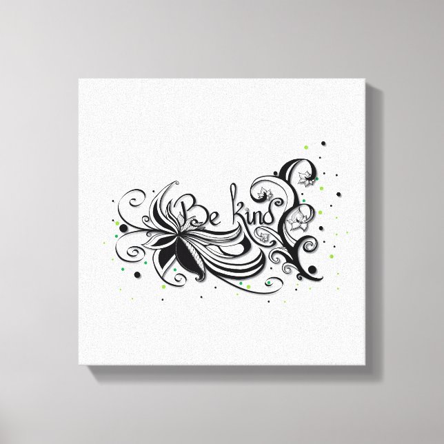 BE TYP! Inspirationsklickcitat Canvastryck (Framsida)