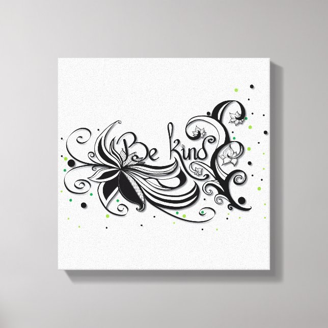 BE TYP! Inspirationsklickcitat Canvastryck (Framsida)