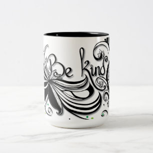 BE TYP! Inspirationsklickcitat Två-Tonad Mugg
