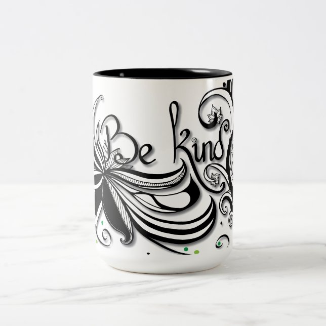 BE TYP! Inspirationsklickcitat Två-Tonad Mugg (Center)