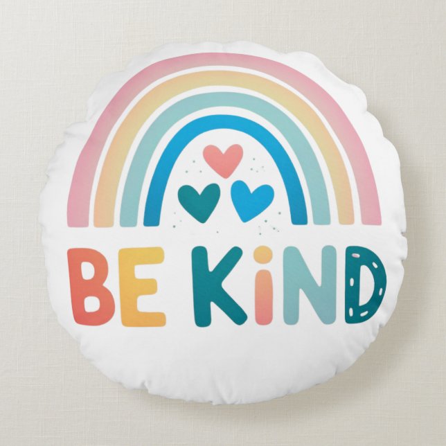 Be typ Rainbow pouf ( Rund Kudde (Framsidan)