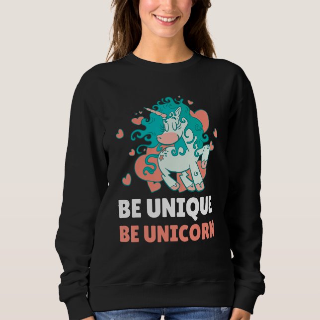 Be Unique Be Unicorn 1 T Shirt (Framsida)