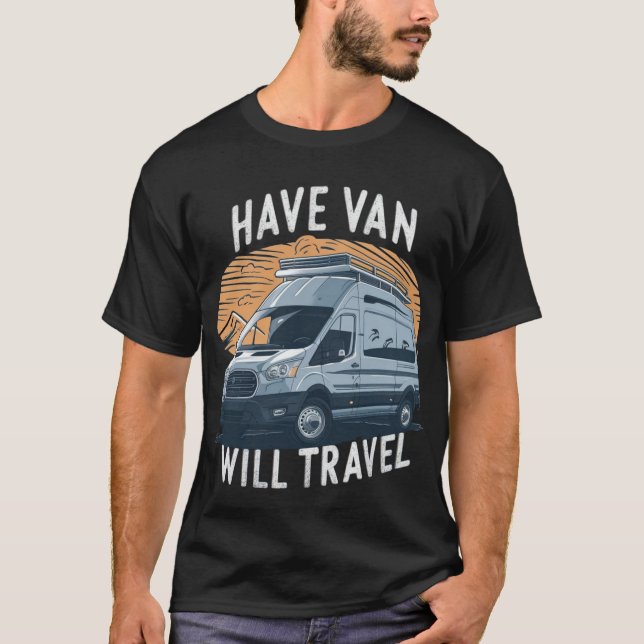 Be Van/Will Travel Manar mörk t-shirt (Framsida)