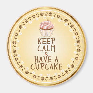 Be Vara Lugn Ha En Cupcake - elegant bakgrund Magnet