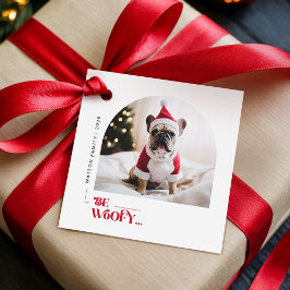 Be Woofy Funny Family Pet Dog Arch Photo Christmas Gåvor Etiketter