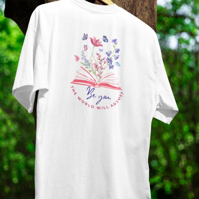 Be you Boho Wildflower and Book T Shirt (Skapare uppladdad)