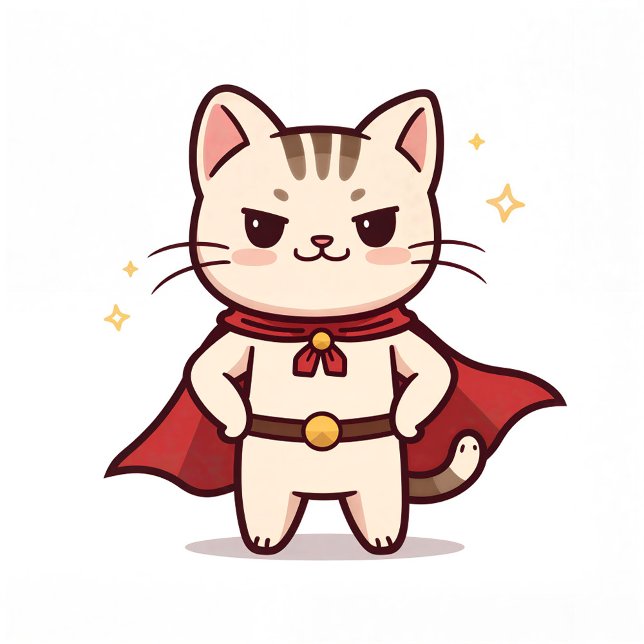 Be Your Own Hero Cute Cat Hero Poster (Skapare uppladdad)