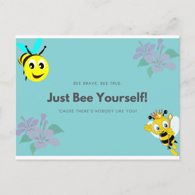 Be your self - Bees Helg Vykort (Framsida)