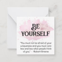 *~* BE YOURSELF AP62 Robert Greene-platta anteckni